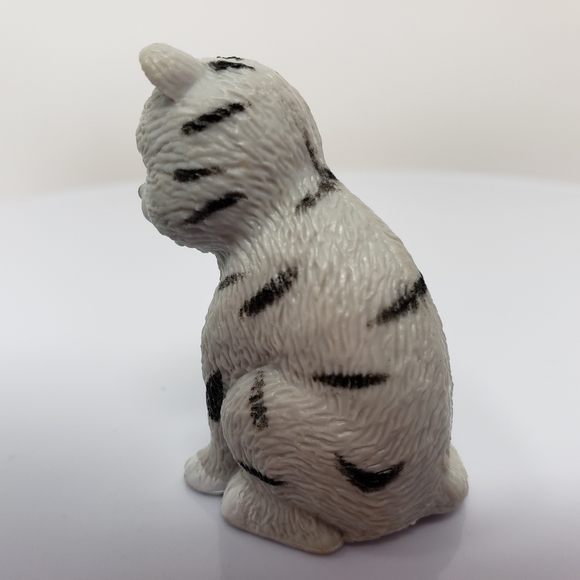 Kitty Kitten Cat Gray with Black Stripes Toy Figure - Picture 7 of 16